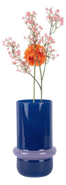Тъмносиня стъклена ваза (височина 22 cm) Animado Anillo – PT LIVING