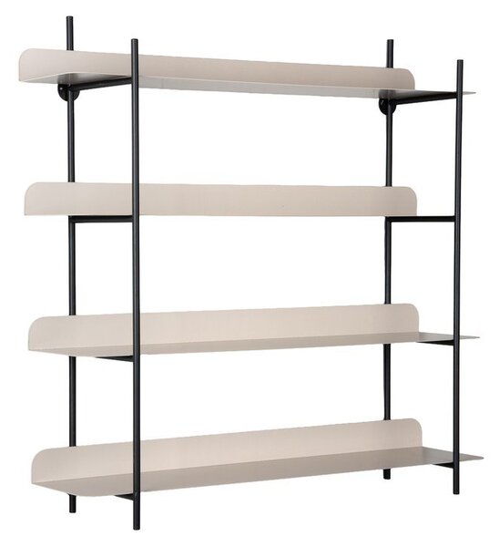 Черен/сив на няколко нива метален стенен рафт 60 cm Reina Cuatro – PT LIVING