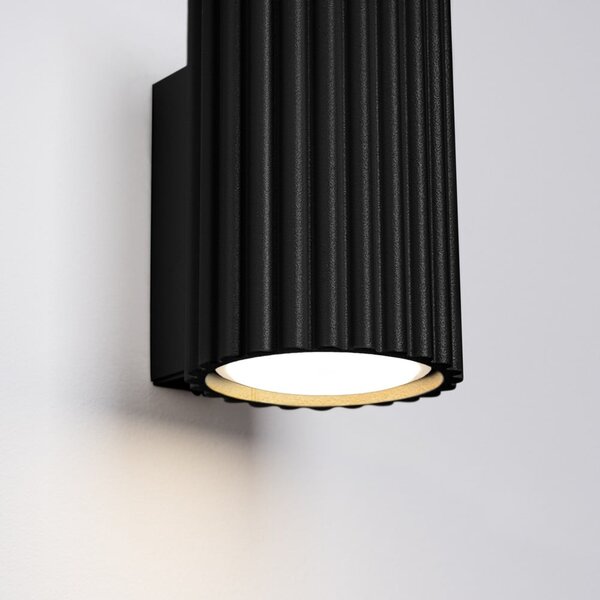 Черна стенна лампа Gleam – Sollux