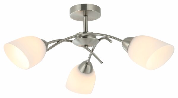 Полилей за повърхностен монтаж DONNA 3xE27/60W/230V никел
