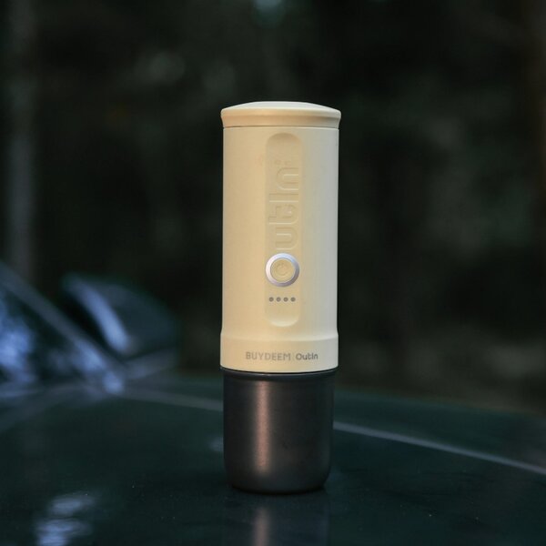 Преносима еспресо машина BUYDEEM Outin Nano OTEM-01, 7500 mAh, 20 bar, 50 ml, 12/24V, USB и Type-C зареждане, Мляно+капсули, Жълт