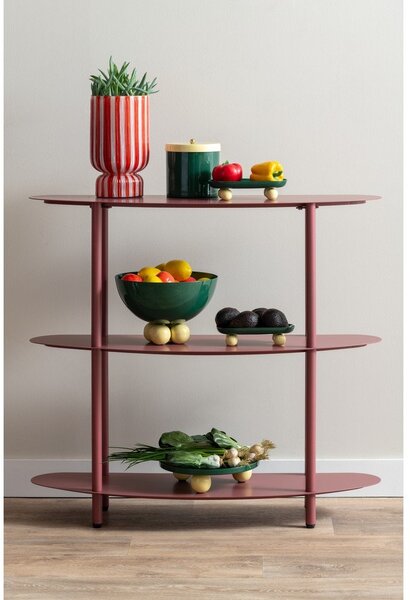 Бордо метален стелаж 90x82x28 cm Riqueza – Leitmotiv