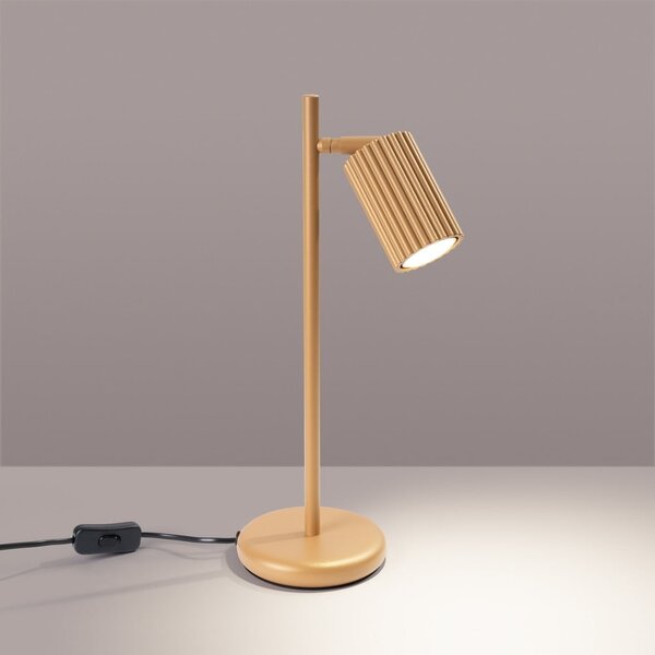 Настолна лампа в златист цвят (височина 43 cm) Gleam – Sollux