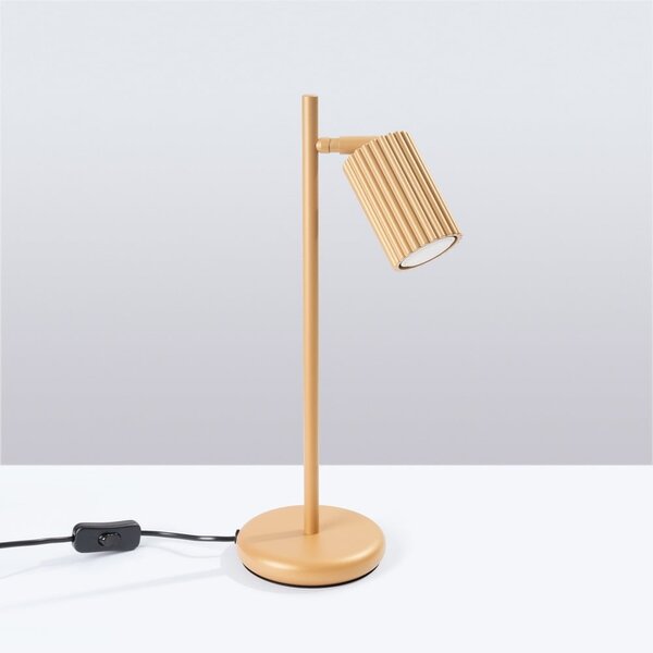 Настолна лампа в златист цвят (височина 43 cm) Gleam – Sollux