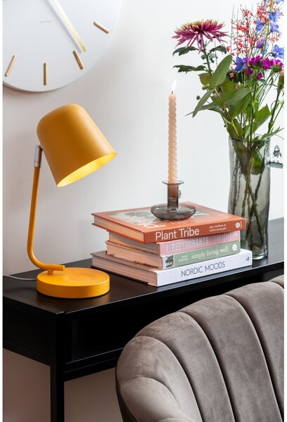 Метална настолна лампа в цвят жълта охра (височина 38,5 cm) Encantar – Leitmotiv