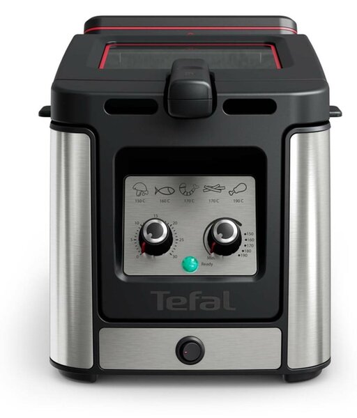 Фритюрник в матово черно и сребристо Clear Duo FR600D10 - Tefal