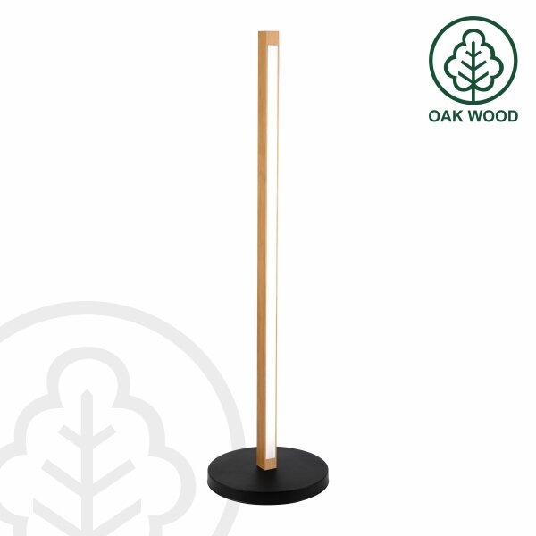 LED подова лампа VERDE LED/18W/230V 3000K дъб/черна