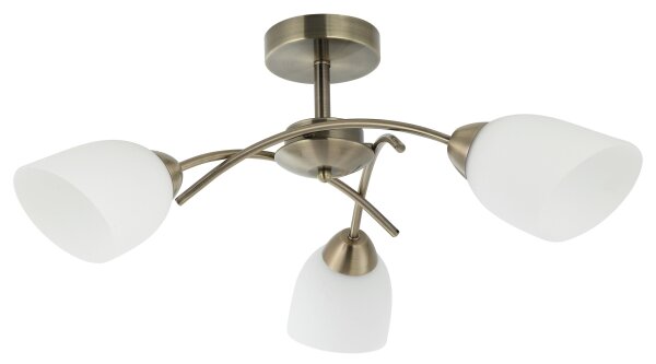 Полилей за повърхностен монтаж DONNA 3xE27/60W/230V патина
