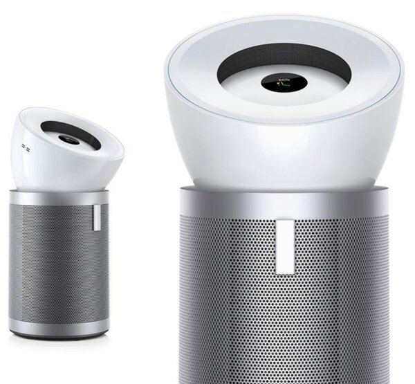 Пречиствател за въздух Dyson Purifier Big+Quiet Formaldehyde BP02 304511-01, 50W, 100 м2, 90 l/s, 10 скорости, 2 въздушни потока, LCD дисплей, Тиха работа, Бял/сребрист