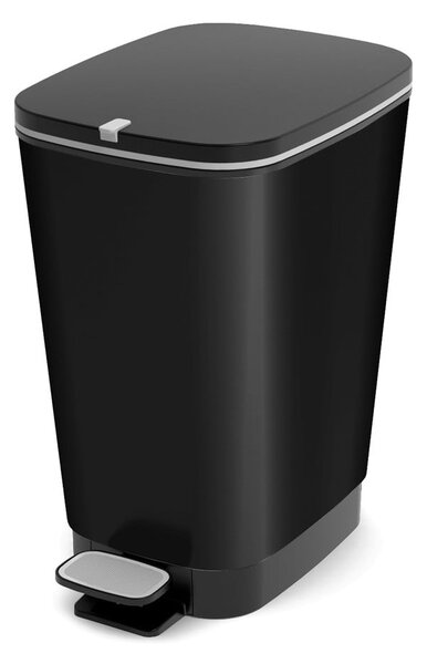 Матово черно пластмасово кошче за боклук с педал 25 l Chic Bin – KIS