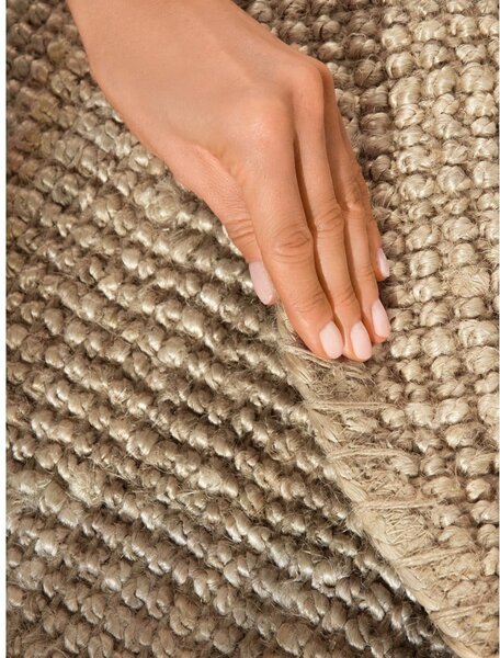 Кремав кръгъл килим от юта ø 160 cm Bouclé Jaipur – Hanse Home