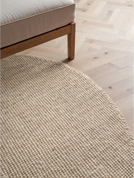 Кремав кръгъл килим от юта ø 160 cm Bouclé Jaipur – Hanse Home
