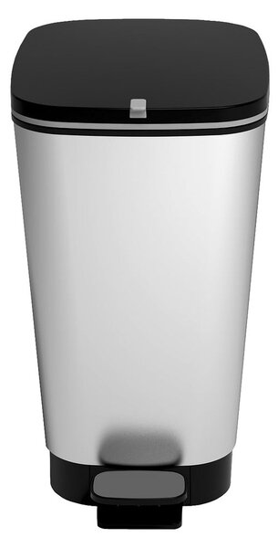 Пластмасово кошче за боклук с педал в сребрист цвят 45 l Chic Bin – KIS