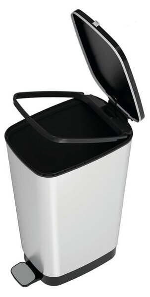 Пластмасово кошче за боклук с педал в сребрист цвят 45 l Chic Bin – KIS