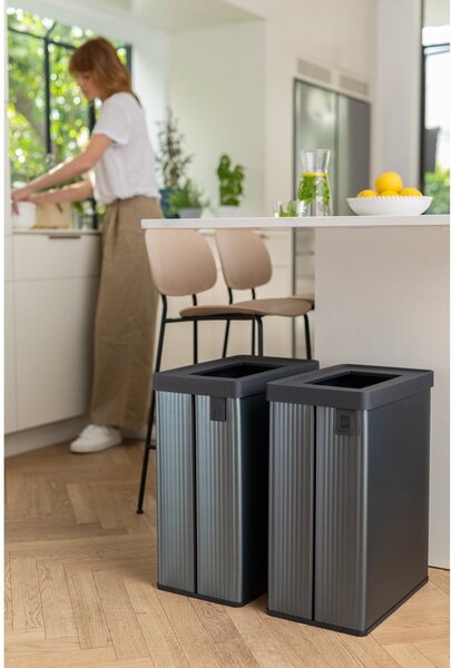 Синьо кошче за боклук за рециклиране от рециклирана пластмаса 54 l Verto Recycle – Curver