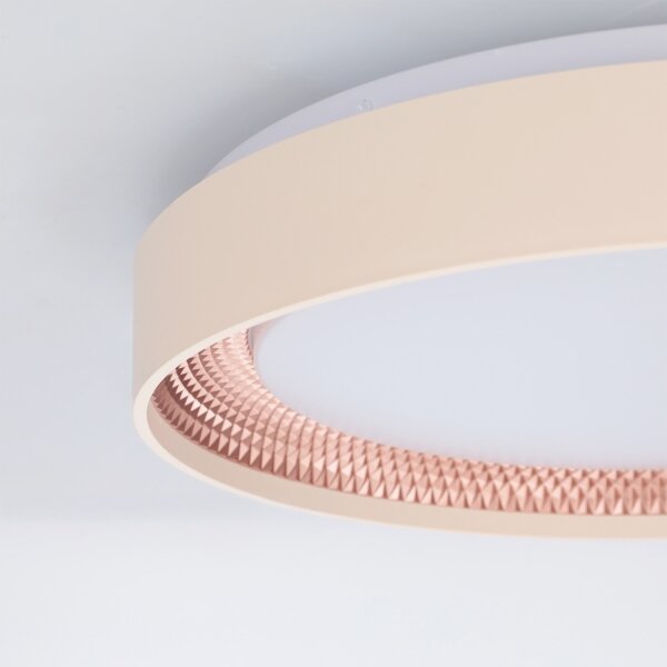 Brilagi - LED димируемо таванно осветително тяло WALDO LED/48W/230V Ø 40 см бежово/златисто + дистанционно управление