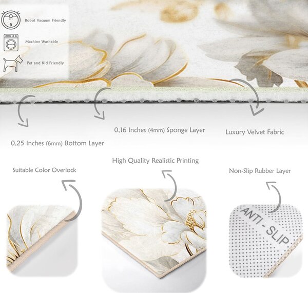 Кремав килим подходящ за пране 120x180 cm Soft and Gentle – Mila Home