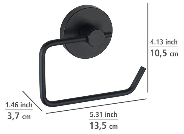 Черен държач за тоалетна хартия Vacuum-Loc® Milazzo - Wenko