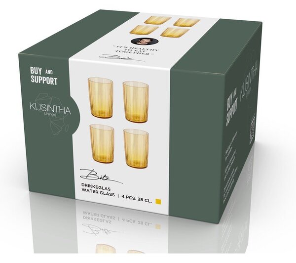 Стъклени чаши в комплект от 4 бр. 280 ml Kusintha – Bitz