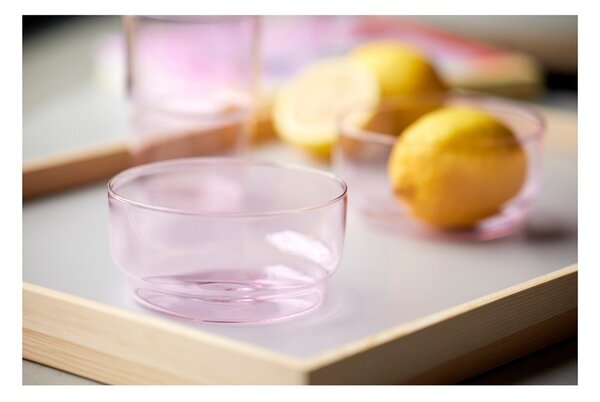 Розови стъклени купички в комплект от 2 бр. 500 ml Torino – Lyngby Glas