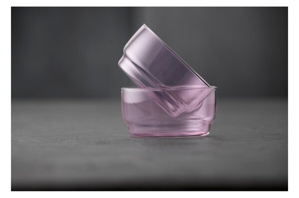 Розови стъклени купички в комплект от 2 бр. 500 ml Torino – Lyngby Glas