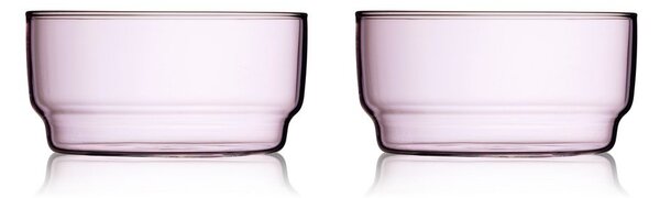 Розови стъклени купички в комплект от 2 бр. 500 ml Torino – Lyngby Glas
