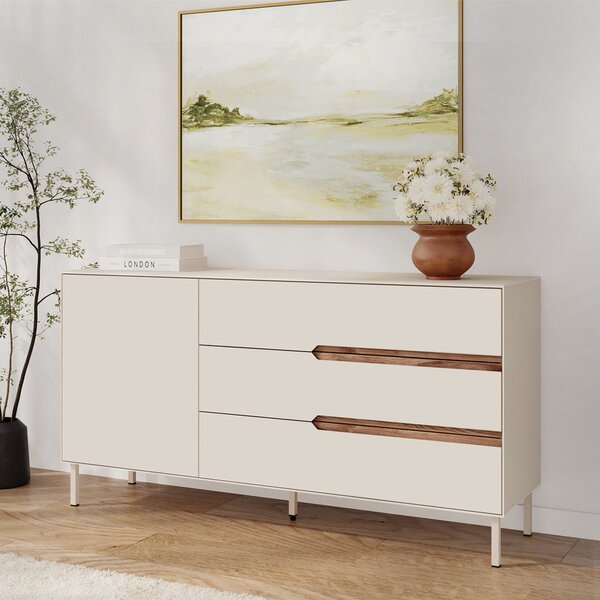 Конзола Arch TopMebel от меламин в цвят пясъчник 150x40x78.4cm