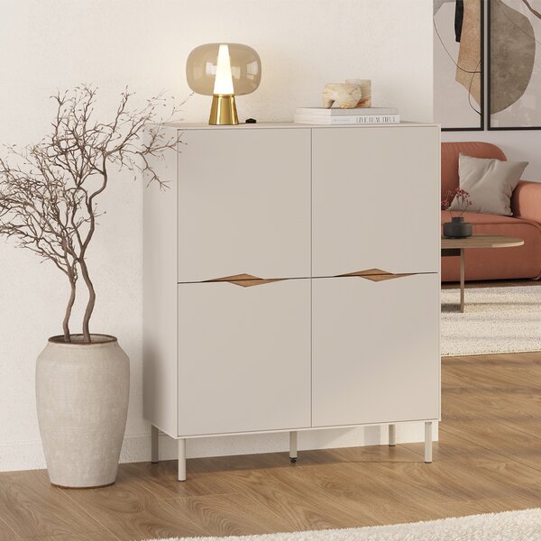 Конзола Marquise TopMebel от меламин в цвят пясъчник 98x40x120cm