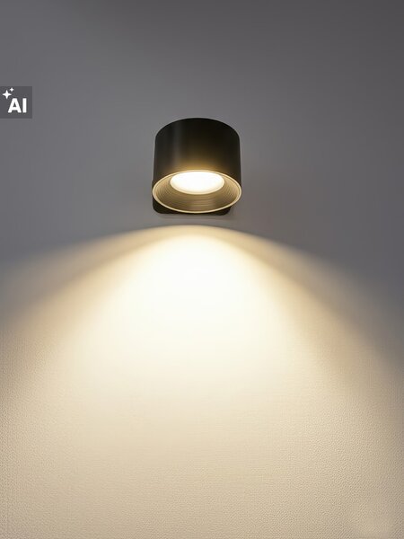 Sinsay - Самозалепваща LED стенна лампа - черeн