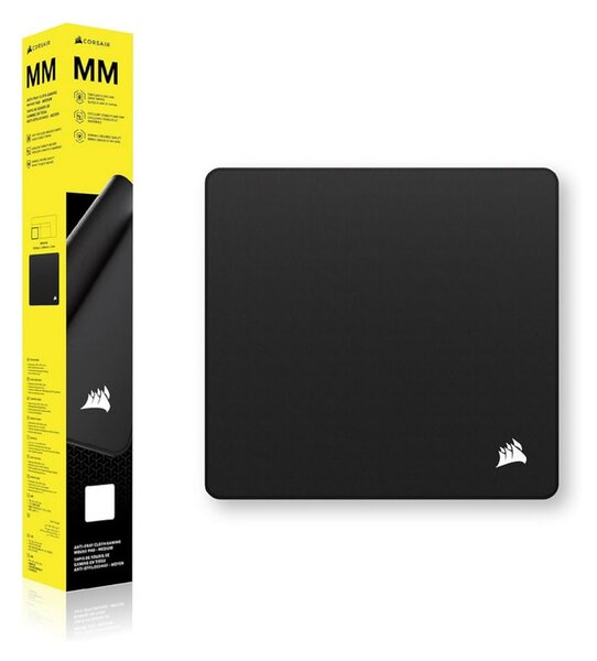 Подложка за мишка Corsair MM Anti-fray Cloth, гейминг, черна, 320 x 300 x 2 мм