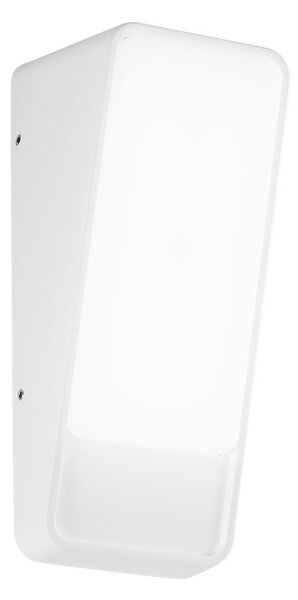 INTEC LED лампа за външна стена Coupe, бяла, височина 20 cm, метал, Бял, Алуминий, Модерен