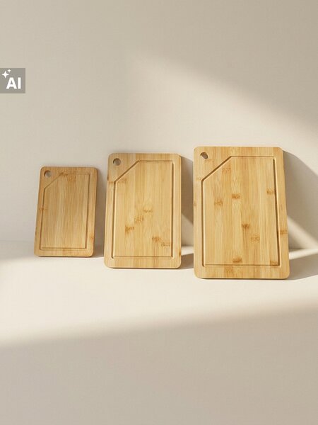 Sinsay - Бамбукови дъски за рязане 3 pack - бежово