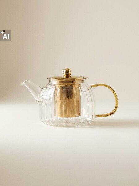Sinsay - Релефен чайник със запарник - clear