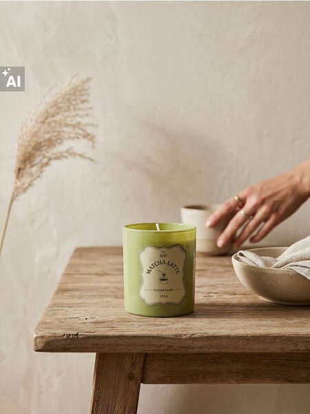Sinsay - Ароматна свещ Matcha Latte - бледозелено