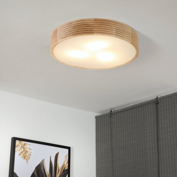 Brilagi - LED таванно осветително тяло CARVALHO MODERN 3xE27/60W/230V Ø 47,5 см, дъб