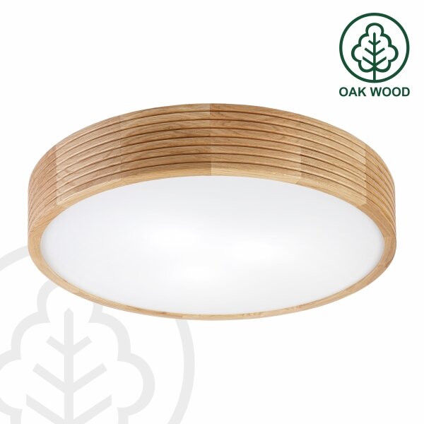 Brilagi - LED таванно осветително тяло CARVALHO MODERN 3xE27/60W/230V Ø 47,5 см, дъб