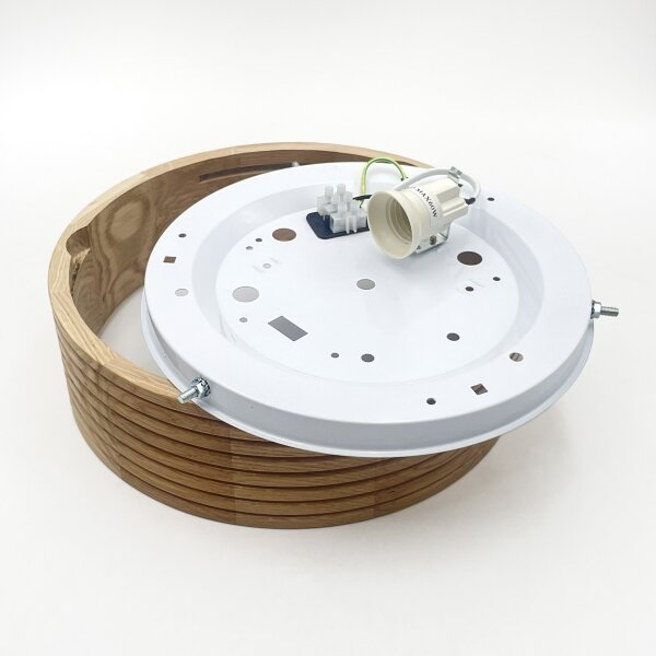 Brilagi - LED таванен плафон CARVALHO MODERN 1xE27/60W/230V диаметър 27,5 см дъб