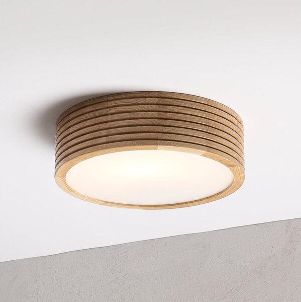 Brilagi - LED таванен плафон CARVALHO MODERN 1xE27/60W/230V диаметър 27,5 см дъб