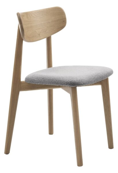 Трапезен стол в светлосив и естествен цвят Elim – Unique Furniture