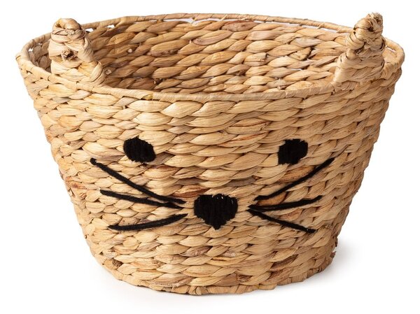 Детска кошница за играчки от воден зюмбюл естествена ø 35x26 cm Cat – Compactor
