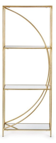 Стоманена библиотека в златист цвят 56x151,5x25 cm Elenor – Bizzotto