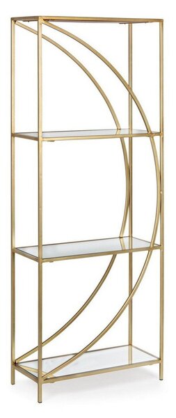 Стоманена библиотека в златист цвят 56x151,5x25 cm Elenor – Bizzotto