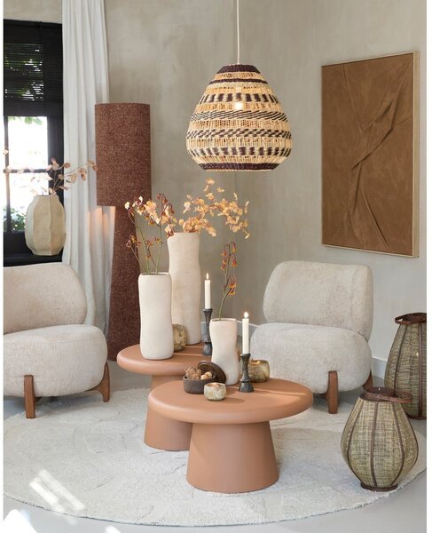Теракотена кръгла масичка за кафе ø 70 cm Kulona – Light & Living