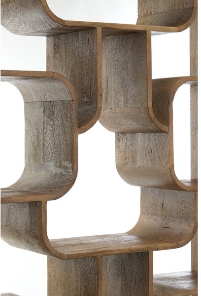 Стелаж от масивно манго в тъмно естествен цвят 100x200x30 cm Labare – Light & Living