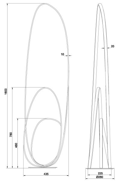 Ondaluce - димируема LED подова лампа GOLDEN LED/45W/230V 160 cm златна