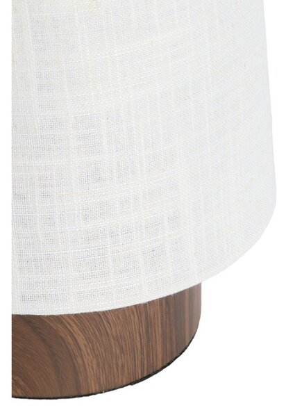 Кремава метална настолна лампа с текстилен абажур (височина 42 cm) Howie – Light & Living