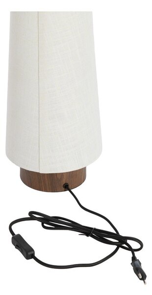 Кремава метална настолна лампа с текстилен абажур (височина 42 cm) Howie – Light & Living