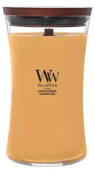 WoodWick Golden Bourbon ароматна свещ с дървен фитил