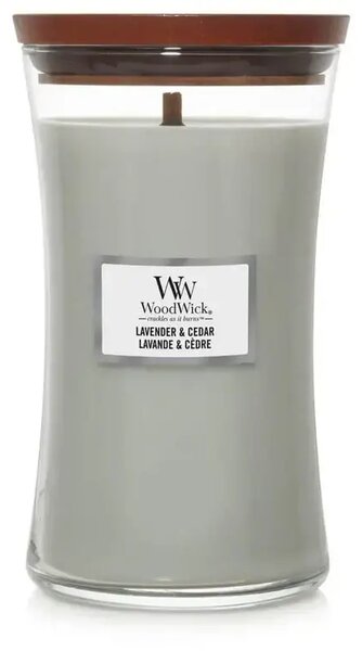 Ароматна свещ WoodWick Lavender and Cedar Large 610 г