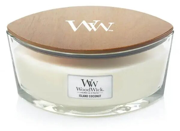 WoodWick Island Coconut ароматна свещ с дървен фитил